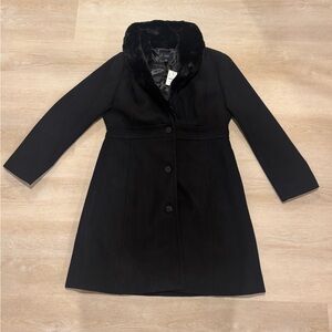 J. Crew Factory Petite Lady Day Faux Fur Coat